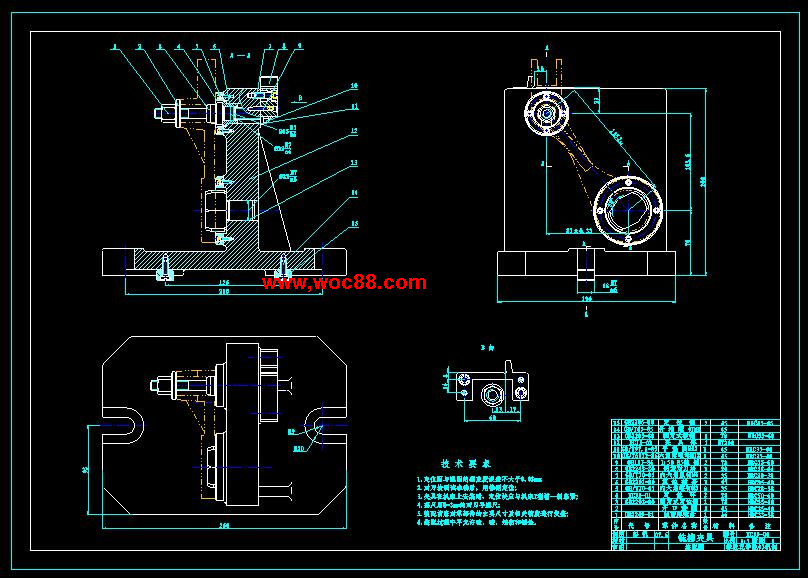 （全套CAD）撥動叉的機械加工工藝規程及銑20.5槽夾具設計（終稿）CAD截圖01