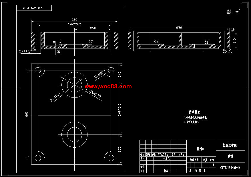 （全套CAD）柴油機氣缸體三面粗鏜組合機床總體及鏜模設計（終稿）CAD截圖03