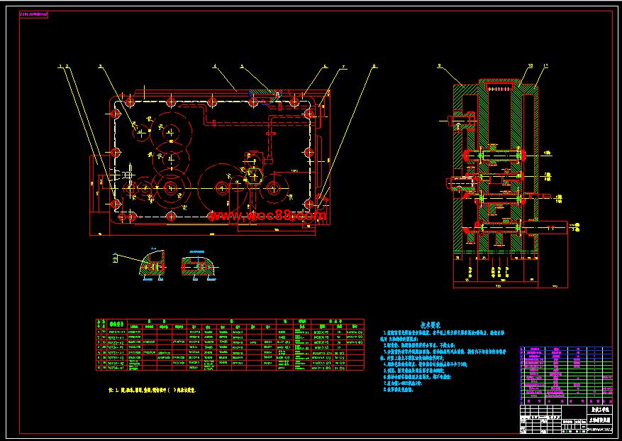 （全套CAD）柴油機曲軸螺紋孔加工組合機床總體及主軸箱設計（終稿）CAD截圖01