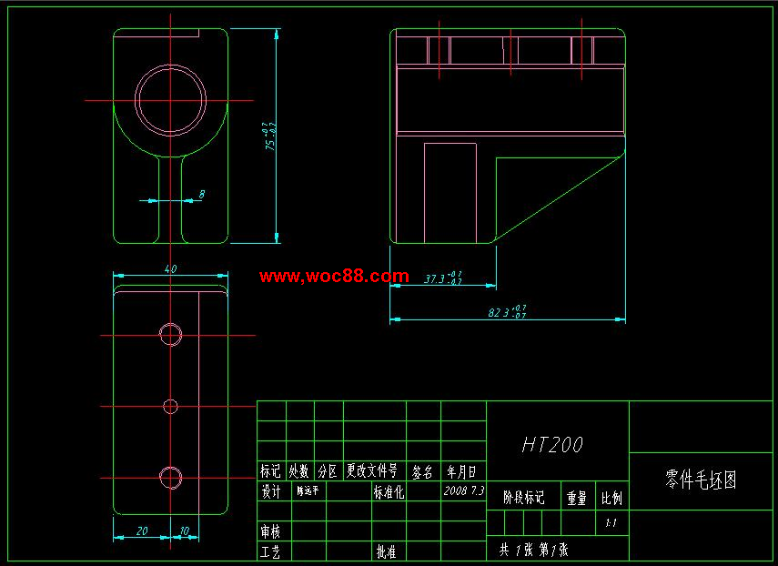 （全套CAD）撥叉831003加工工藝及鉆φ22花鍵底孔夾具設計（終稿）CAD截圖04