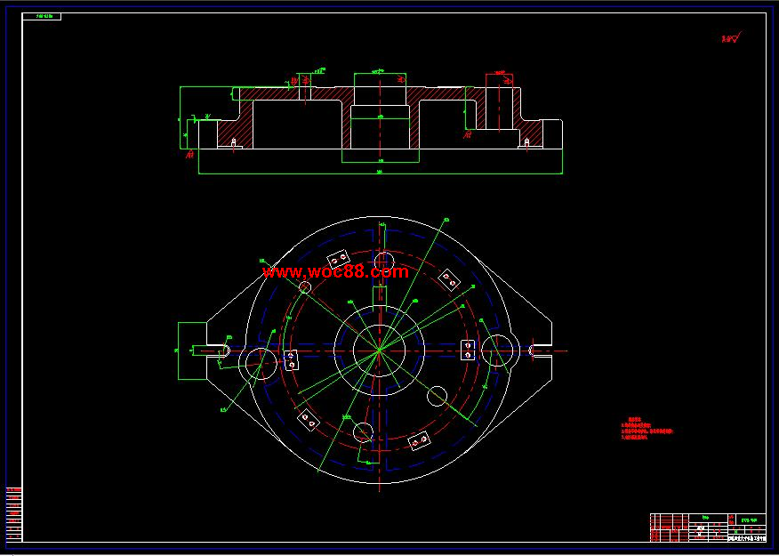（全套CAD）柴油機傳動機構蓋板工藝及鏜Φ30孔夾具設計（終稿）CAD截圖03