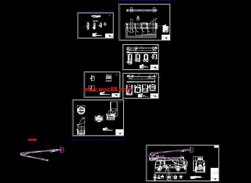 （全套CAD）江鈴15米三節臂高空作業車舉升、吊斗改裝設計（終稿）CAD截圖08
