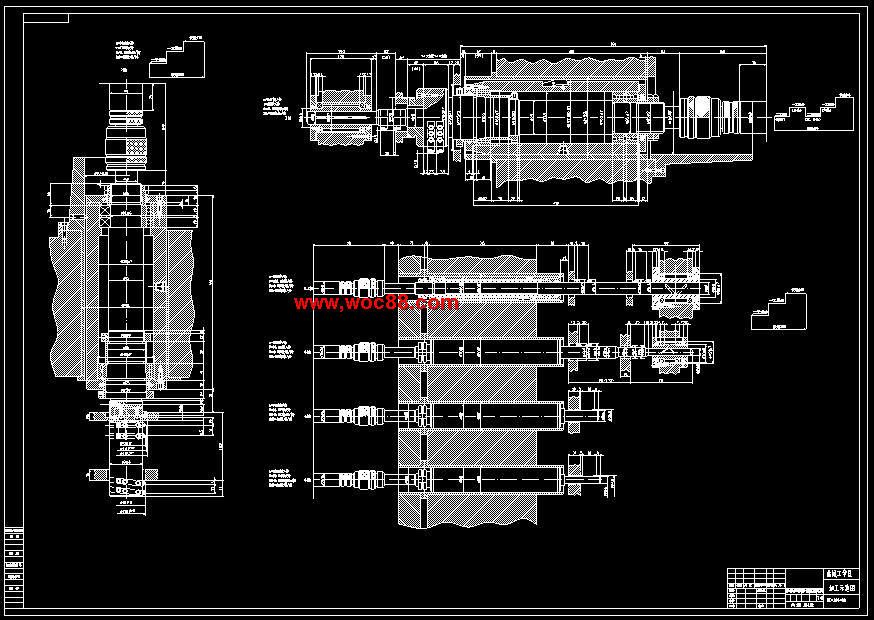 （全套CAD）柴油機機體三面精鏜組合機床總體及左主軸箱設計（終稿）CAD截圖04