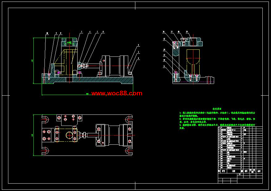 （全套CAD）撥叉831003加工工藝及鉆φ22花鍵底孔夾具設計（終稿）CAD截圖01