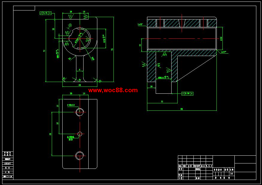 （全套CAD）撥叉831003加工工藝及鉆φ22花鍵底孔夾具設計（終稿）CAD截圖02