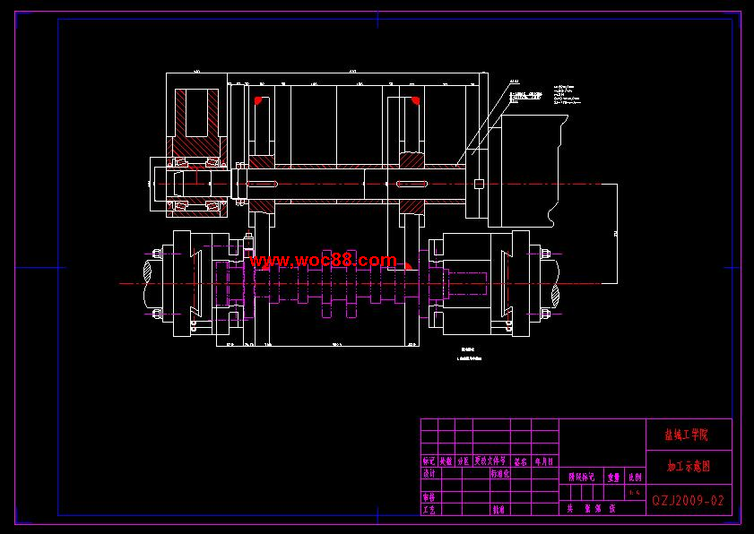 （全套CAD）柴油機曲軸連桿軸頸滾切銑床總體和滾削頭設計（終稿）CAD截圖05
