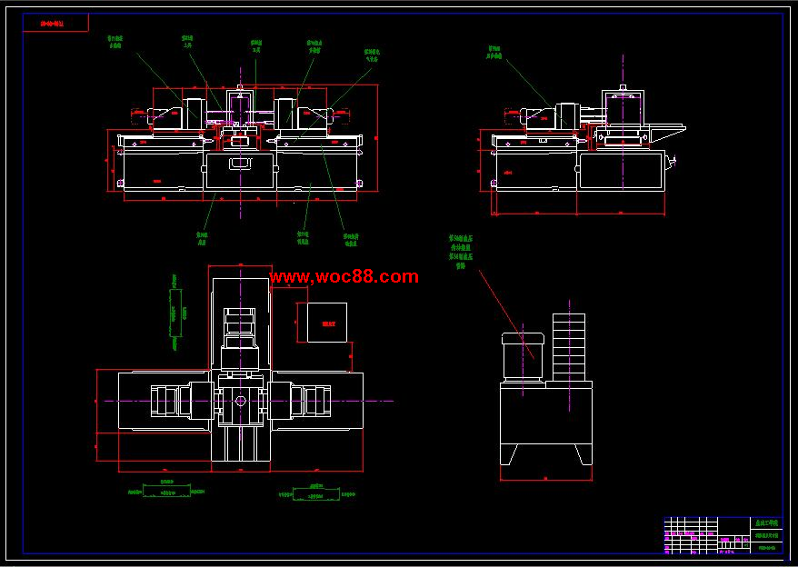 （全套CAD）柴油機機體三面鉆擴組合機床總體及夾具設計（終稿）CAD截圖05