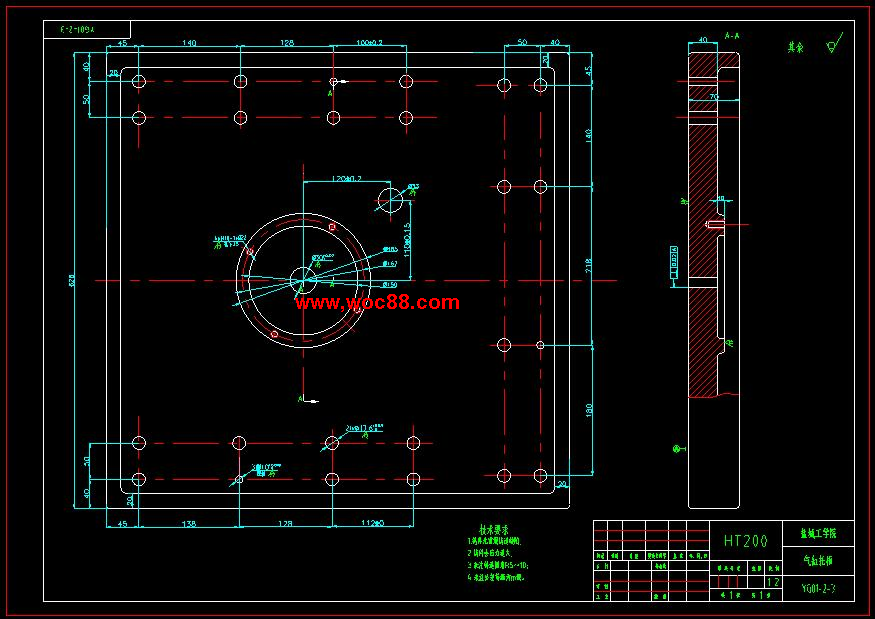（全套CAD）柴油機機體三面鉆擴組合機床總體及夾具設計（終稿）CAD截圖07