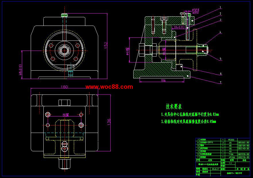 （全套CAD）831004法蘭盤9鉆φ6孔夾具設計（終稿）CAD截圖01