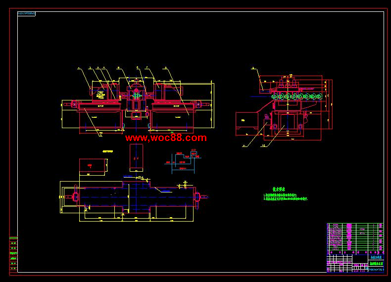 （全套CAD）柴油機曲軸螺紋孔加工組合機床總體及主軸箱設計（終稿）CAD截圖03