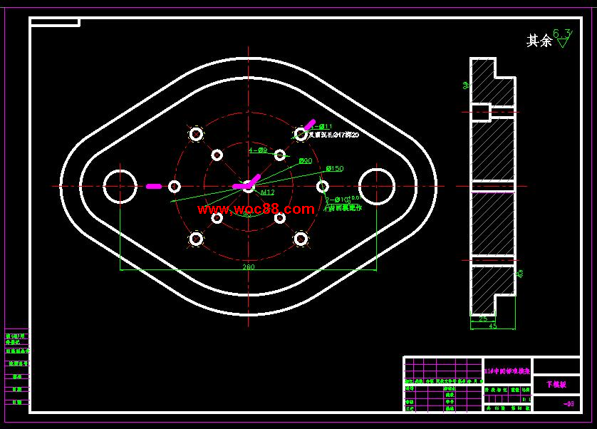 （全套CAD）柴油機通風口座子復合模具設計（終稿）CAD截圖02