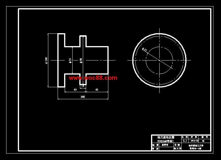 （全套CAD）法蘭盤的機械加工工藝規程及銑平面工藝裝備設計（終稿）CAD截圖04