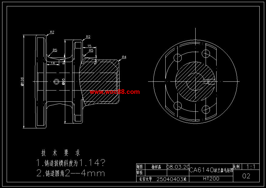 （全套CAD）CA6140臥式車床831004法蘭盤9鉆φ4孔夾具設計（終稿）CAD截圖03