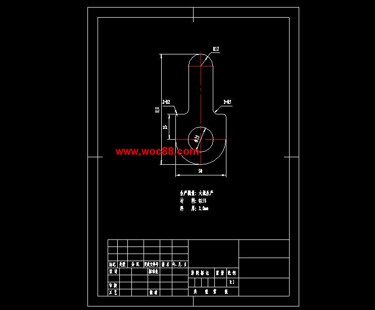 （全套CAD）標識片B倒裝復合模設計（終稿）CAD截圖02