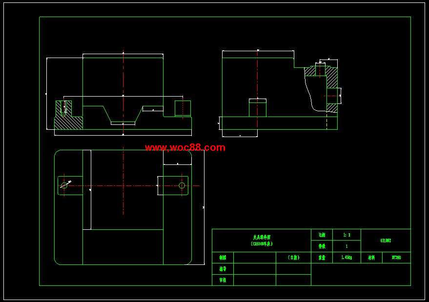 （全套CAD）CA6140車床撥叉831002零件機械加工工藝及鉆φ60mm孔夾具設計（終稿）CAD截圖02