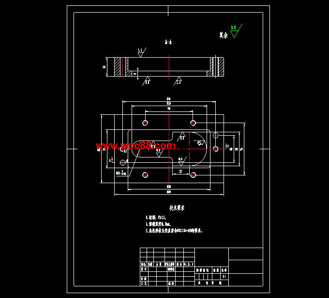 （全套CAD）標識片B倒裝復合模設計（終稿）CAD截圖03