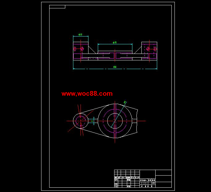 （全套CAD）撥叉831008的工藝規程及銑Φ32孔上端面的工裝夾具設計（終稿）CAD截圖04