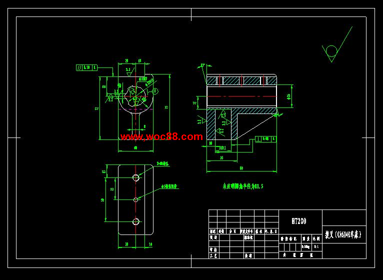（全套CAD）CA6140車床撥叉831003零件機械加工工藝及精銑18H11槽設計（終稿）CAD截圖02