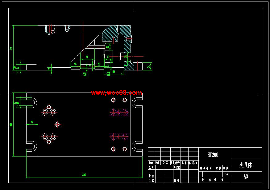 （全套CAD）撥叉831007的工藝規程及銑上端面設計（終稿）CAD截圖04