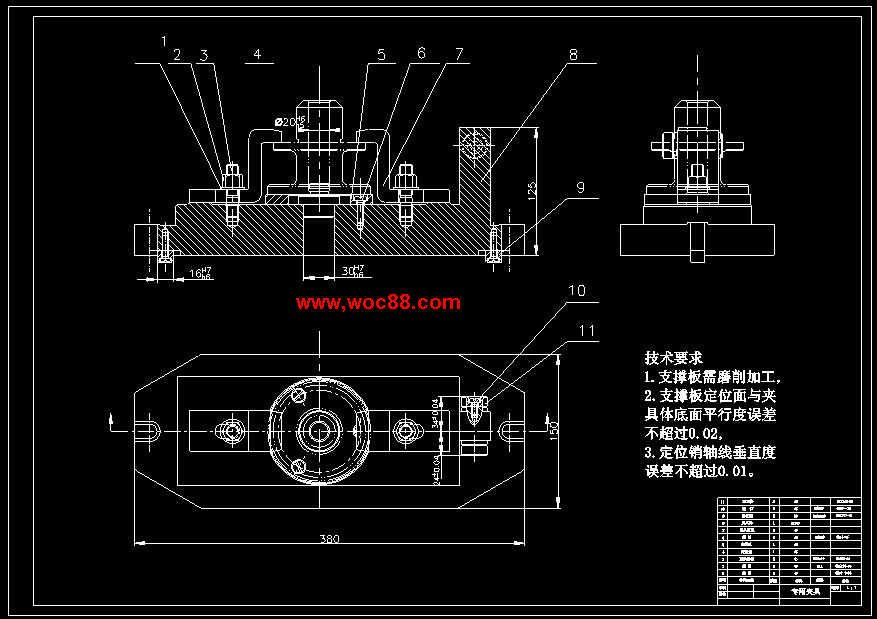 CA6140機床法蘭盤[831004]8銑距中心34，24兩面設計CAD截圖01