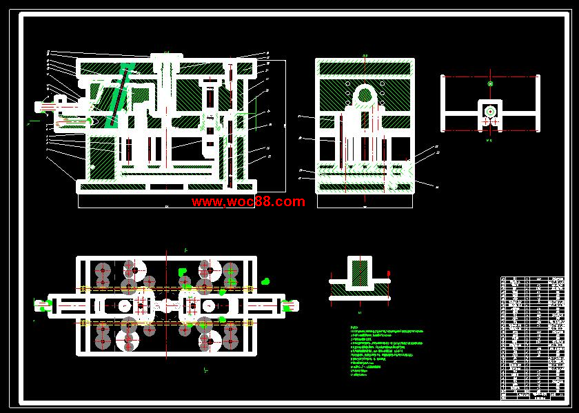 （全套CAD）淋浴噴頭支架塑料注射模具設計（終稿）CAD截圖01
