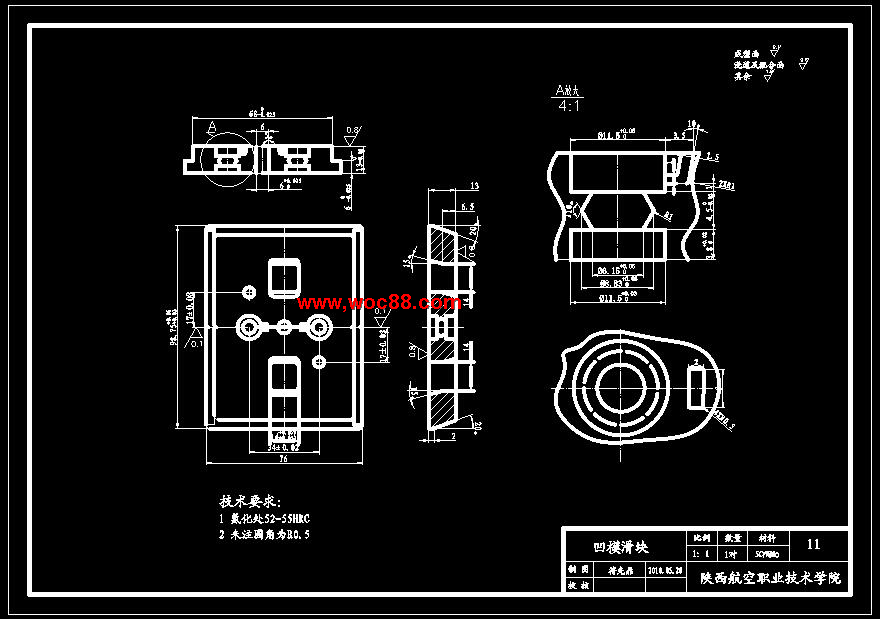 （全套CAD）滑輪的注塑模設計與制造（終稿）CAD截圖02