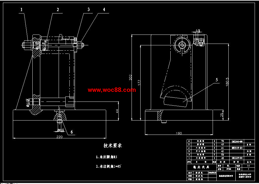 （全套CAD）CA6140車床撥叉831006零件的機械加工工藝銑16槽夾具設計（終稿）CAD截圖02