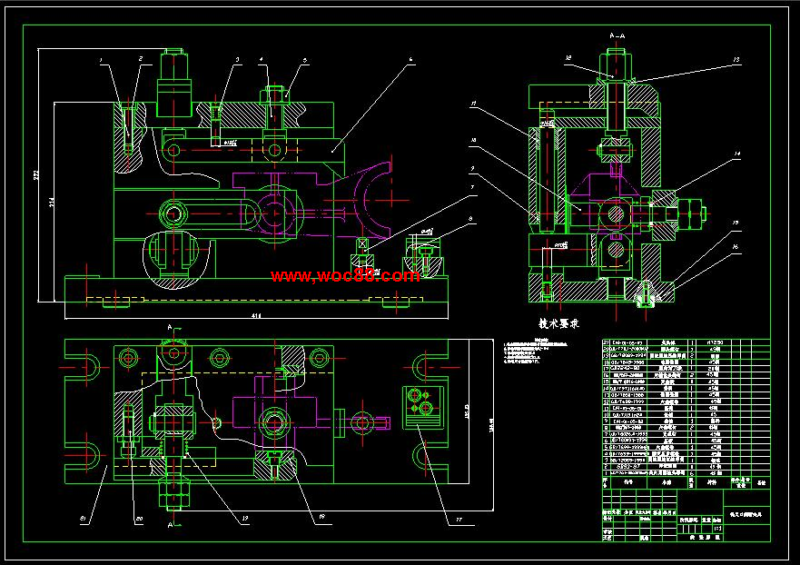 （全套CAD）CA6140車床撥叉831002零件機械加工工藝及銑φ60兩側面夾具設計（終稿）CAD截圖01