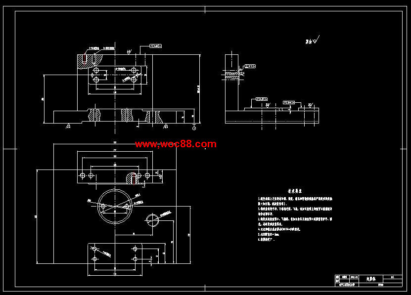 （全套CAD）CA6140車床撥叉831006零件的機械加工工藝鉆φ25孔夾具設計（終稿）CAD截圖02
