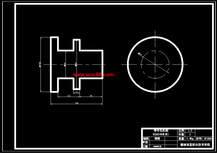 （全套CAD）CA6140機床法蘭盤[831004]3銑φ100面夾具設計（終稿）CAD截圖04
