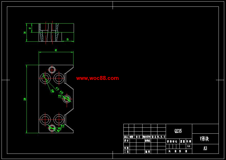 （全套CAD）撥叉831007的工藝規程及銑上端面設計（終稿）CAD截圖05