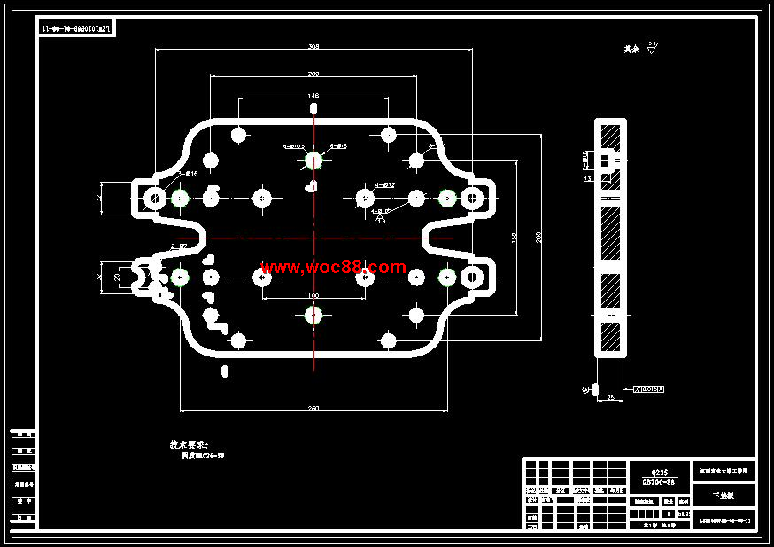 （全套CAD）柳州五菱1010PSB散熱器側板沖壓模設計（終稿）CAD截圖07