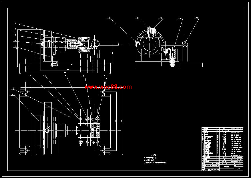 （全套CAD）CA6140臥式車床831004法蘭盤9鉆φ4孔夾具設計（終稿）CAD截圖01