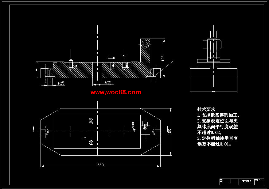 CA6140機床法蘭盤[831004]8銑距中心34，24兩面設計CAD截圖02