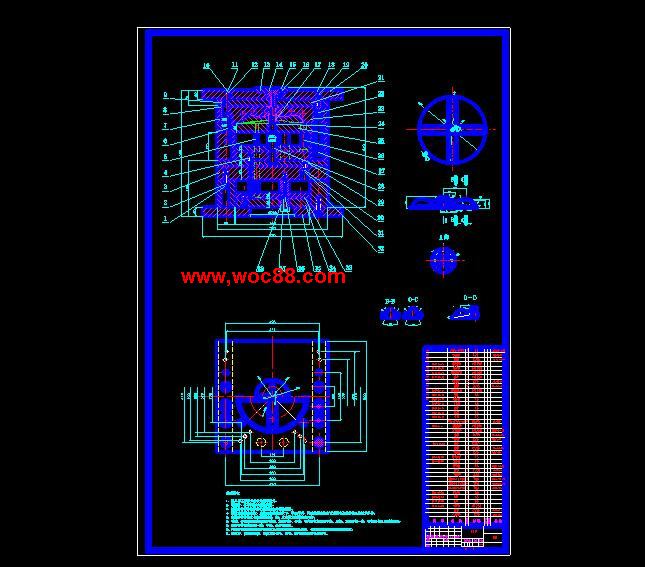 （全套CAD）波輪注射模設計（終稿）CAD截圖01