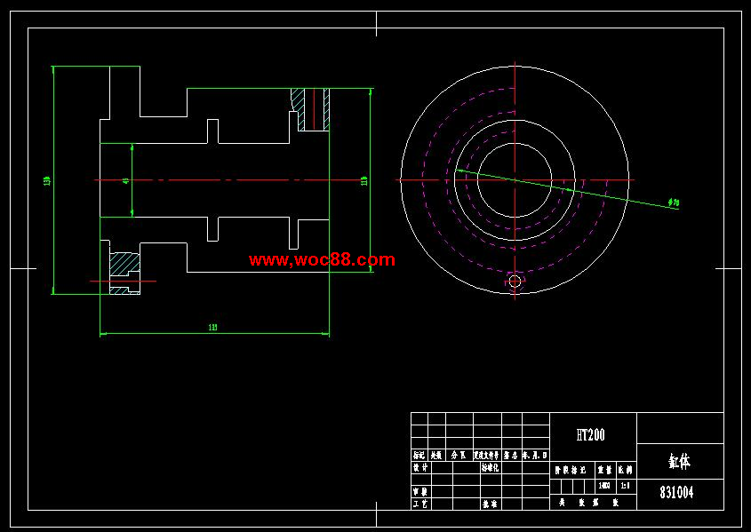 （全套CAD）CA6140臥式車床法蘭盤[831004]4車大端面及20孔夾具設計（終稿）CAD截圖02