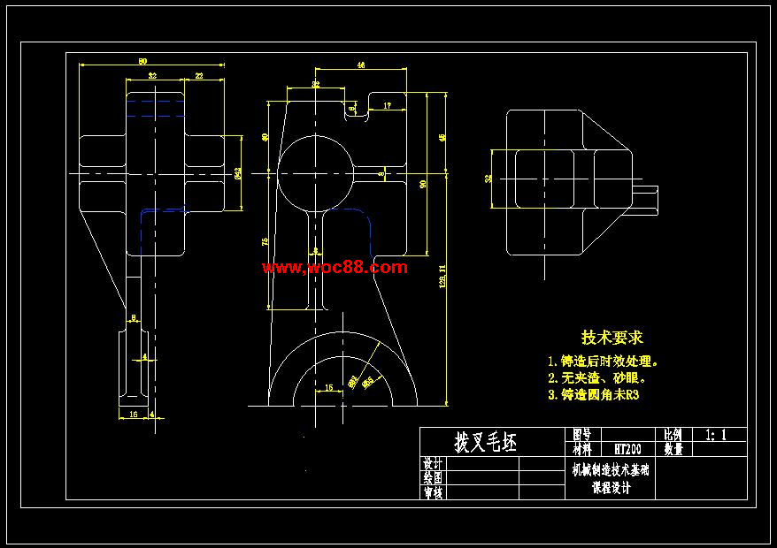 （全套CAD）CA6140車床撥叉831002零件機械加工工藝及車φ60H12夾具設計（終稿）CAD截圖04