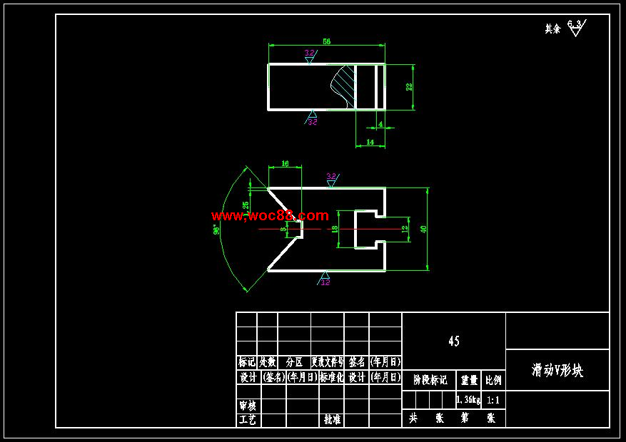 （全套CAD）CA6140車床撥叉831005零件機械加工工藝及鉆Φ22花鍵孔夾具設計（終稿）CAD截圖02