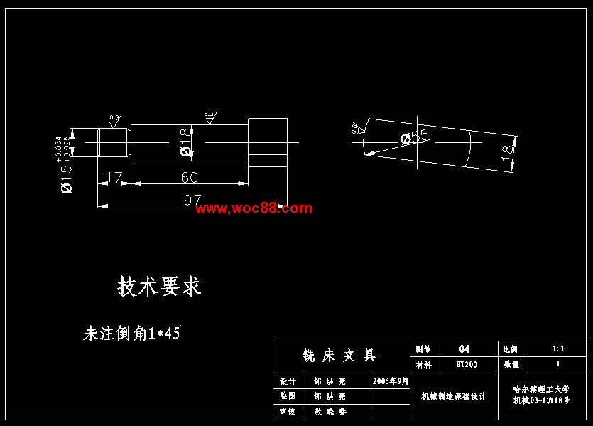 （全套CAD）CA6140車床撥叉831006零件的機械加工工藝銑16槽夾具設計（終稿）CAD截圖03