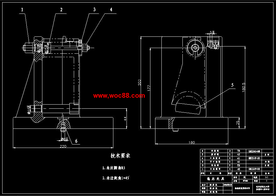 （全套CAD）CA6140車床撥叉831006零件的機械加工工藝銑16槽夾具設計（終稿）CAD截圖01