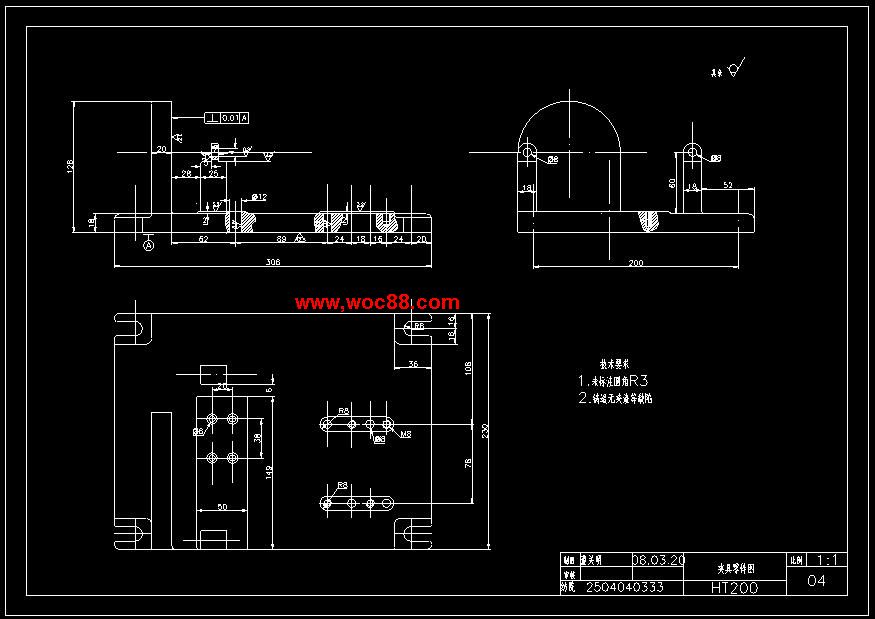（全套CAD）CA6140臥式車床831004法蘭盤9鉆φ4孔夾具設計（終稿）CAD截圖02