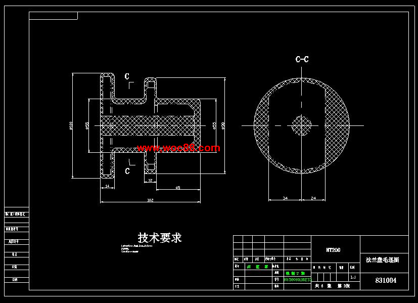 （全套CAD）法蘭盤鉆模設計（終稿）CAD截圖04