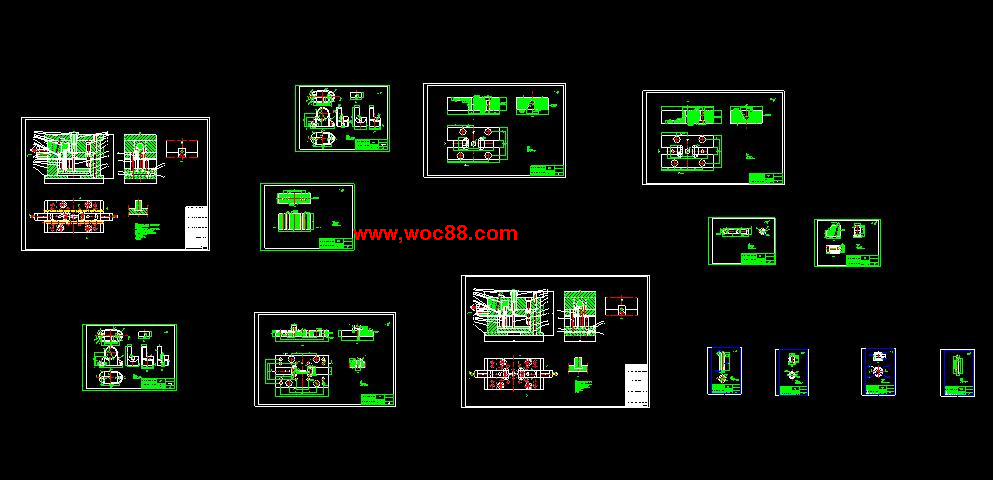 （全套CAD）淋浴噴頭支架塑料注射模具設計（終稿）CAD截圖06