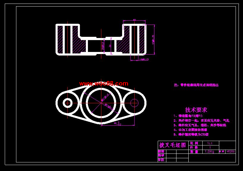 （全套CAD）撥叉831007的工藝規程及鉆M8底孔夾具設計（終稿）CAD截圖02