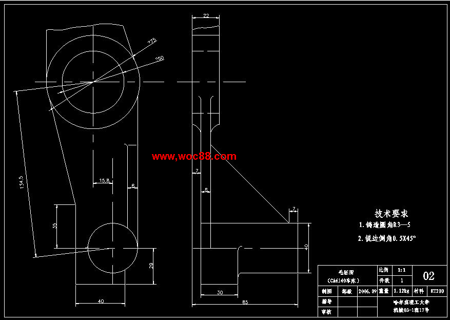 （全套CAD）CA6140車床撥叉831006零件的機械加工工藝及車φ55孔夾具設計（終稿）CAD截圖04