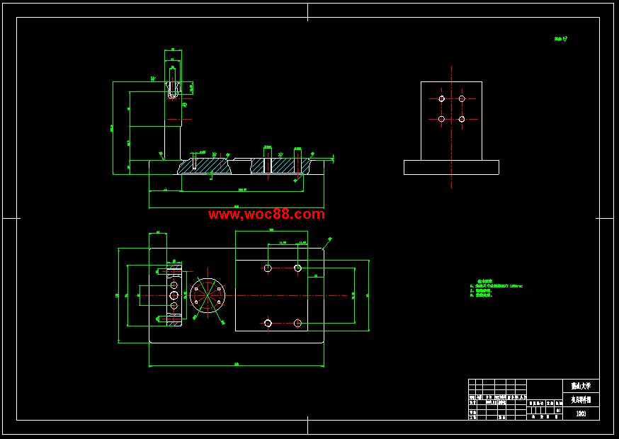 （全套CAD）CA6140車床撥叉831005零件機械加工工藝及鉆Φ22花鍵孔夾具設計（終稿）CAD截圖03